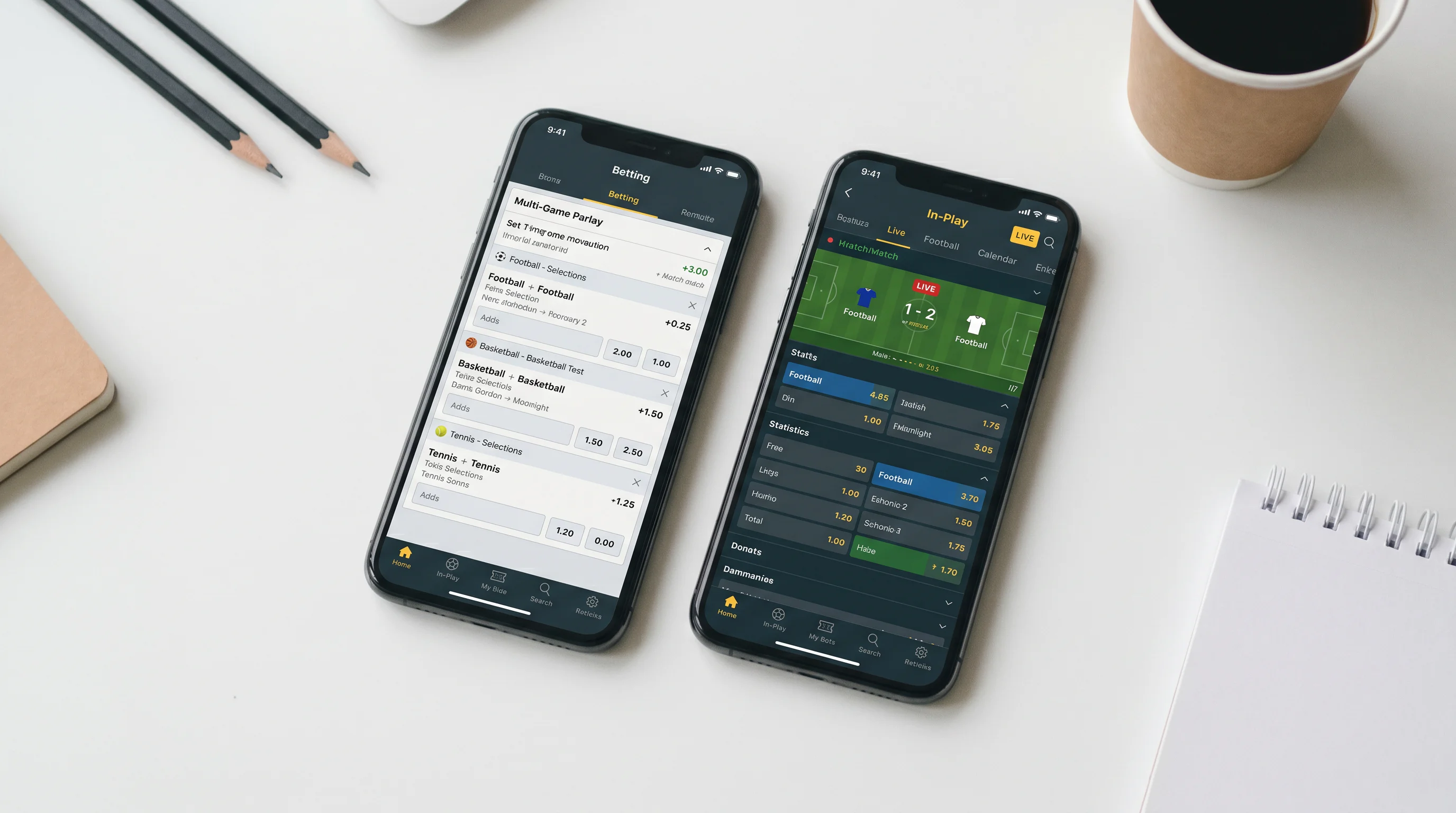 Split-screen comparison of a traditional accumulator and a same-game parlay slip